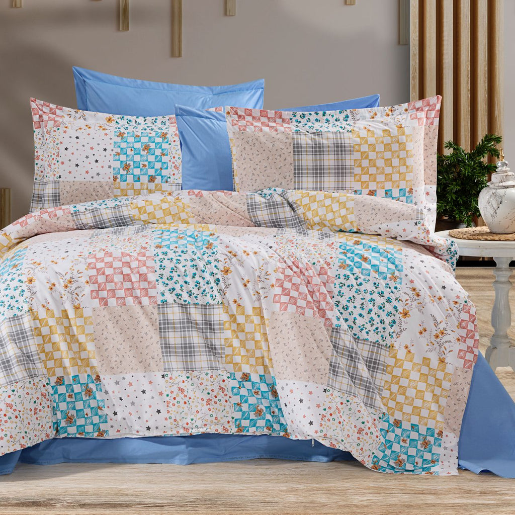 Parure housse de couette King Size 100% coton 60 fils – Literie élégante 220×240 cm + drap housse élastique 160×200+30 cm + 2 taies 50×70 cm – coffret cadeau premium avec ruban