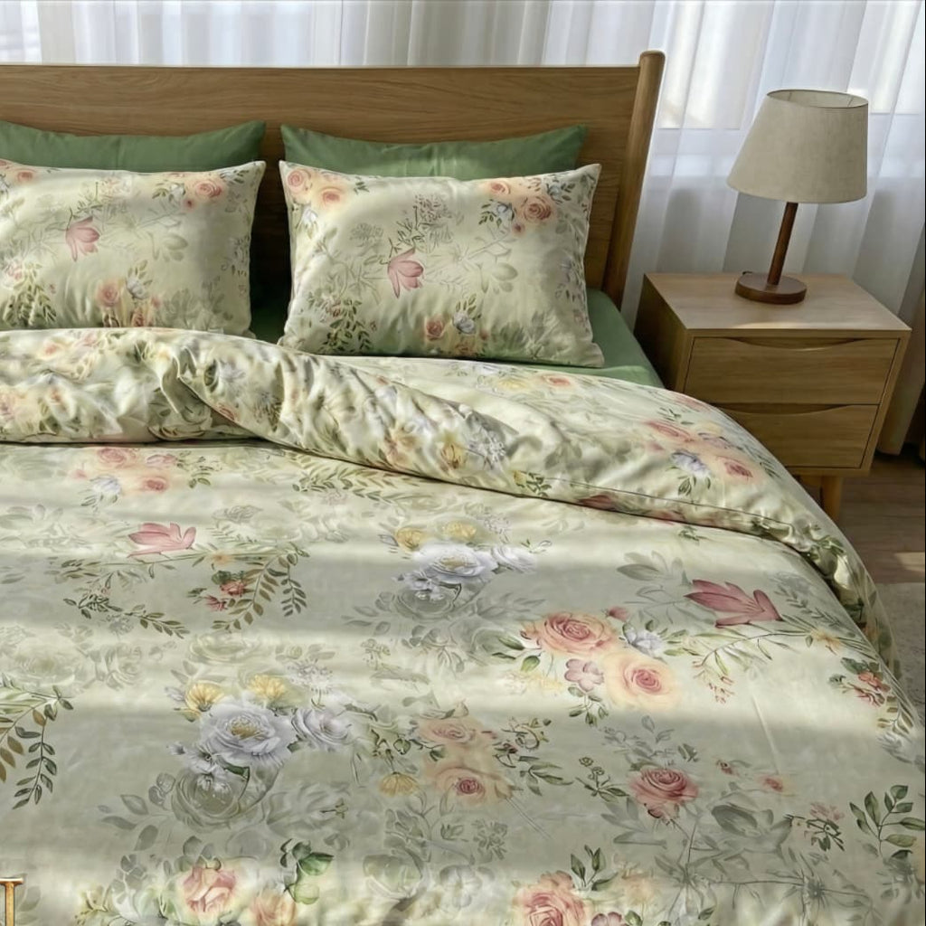Parure housse de couette King Size 100% coton 60 fils – Literie premium 220×240 cm + drap housse élastique 160×200+30 cm + 2 taies 50×70 cm – coffret cadeau élégant avec ruban