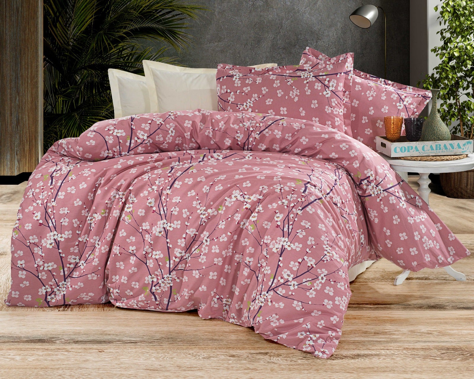Parure housse de couette King Size 100% coton 60 fils – Literie premium 220×240 cm + drap housse élastique 160×200+30 cm + 2 taies 50×70 cm – coffret cadeau élégant avec ruban