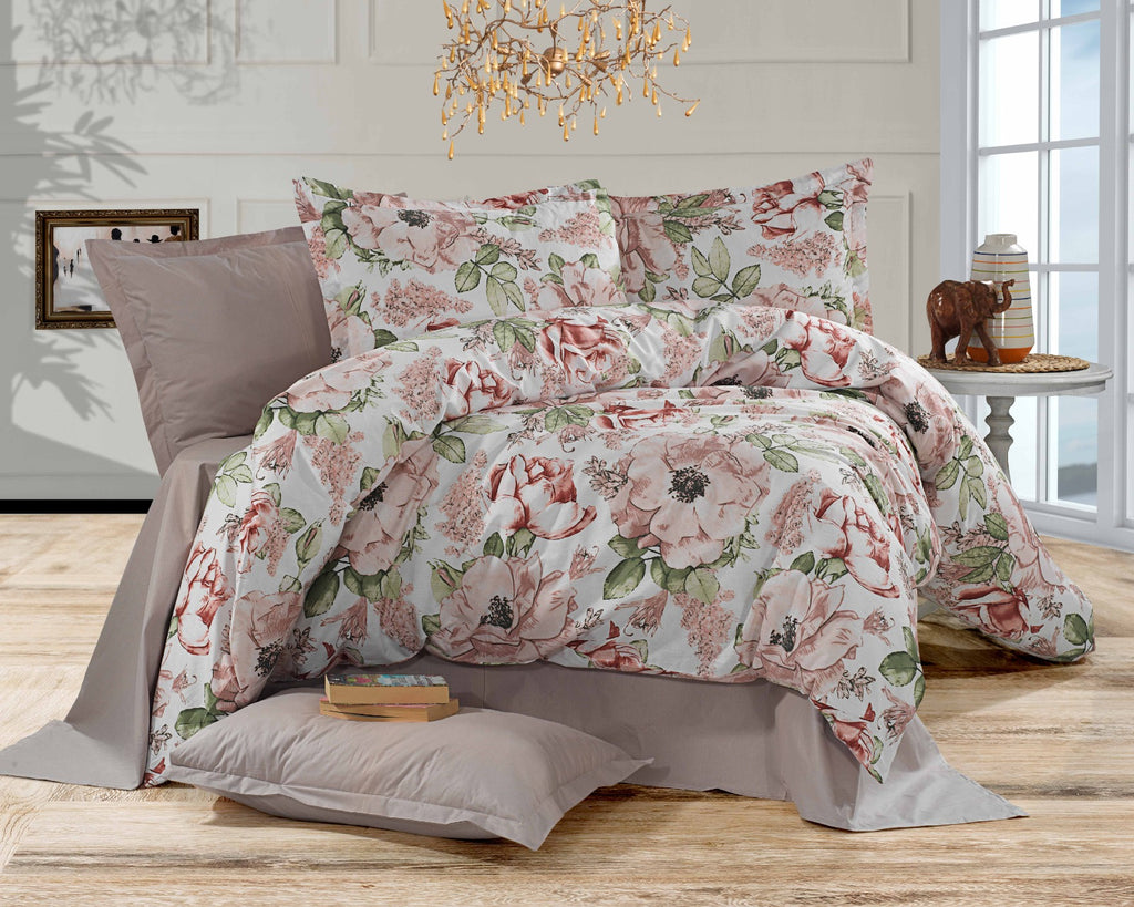 Parure housse de couette King Size 100% coton 60 fils – Ensemble literie premium 220×240 cm + drap plat 240×260 cm + 2 taies 50×70 cm – coffret cadeau élégant avec ruban