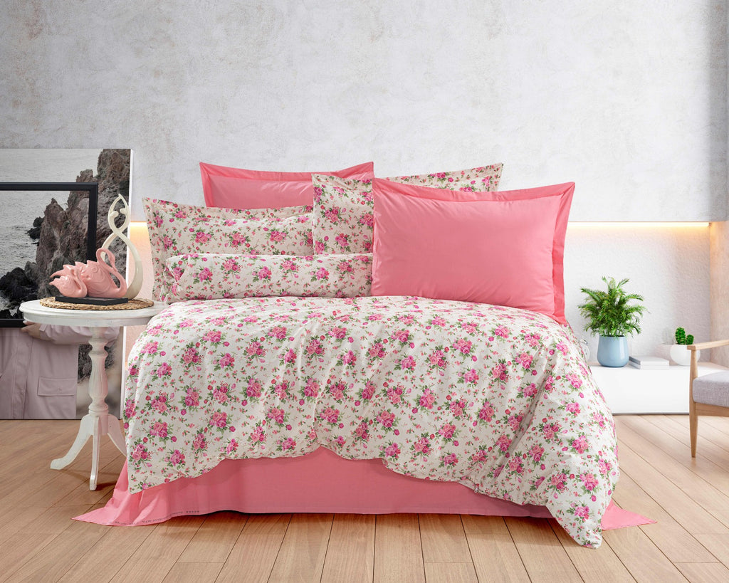 Parure housse de couette King Size 100% coton 60 fils – Literie confortable 220×240 cm + drap plat 240×260 cm + 2 taies 50×70 cm – coffret cadeau premium avec ruban