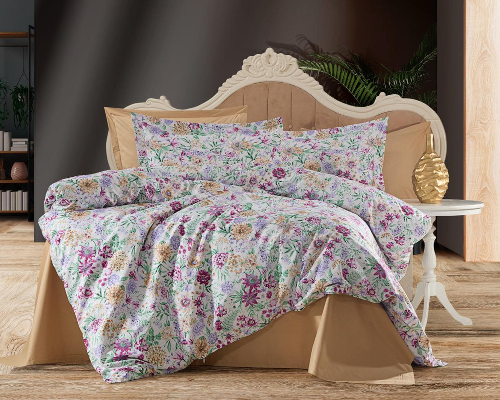 Parure housse de couette 100% coton 60 fils – Literie premium 200×220 cm + drap housse 160×200 +30 cm + 2 taies 50×70 cm – Coffret cadeau élégant avec ruban