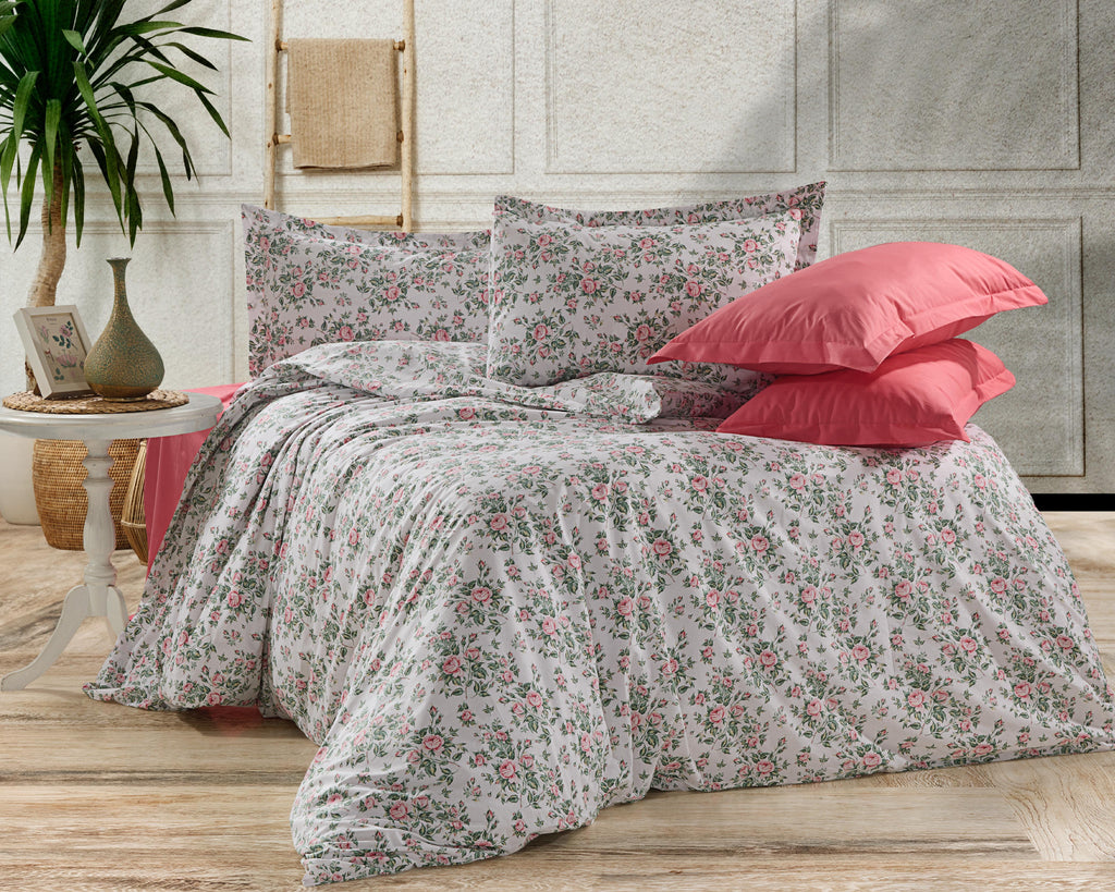 Parure housse de couette King Size 100% coton 60 fils – Literie premium 220×240 cm + drap plat 240×260 cm + 2 taies 50×70 cm – coffret cadeau avec ruban