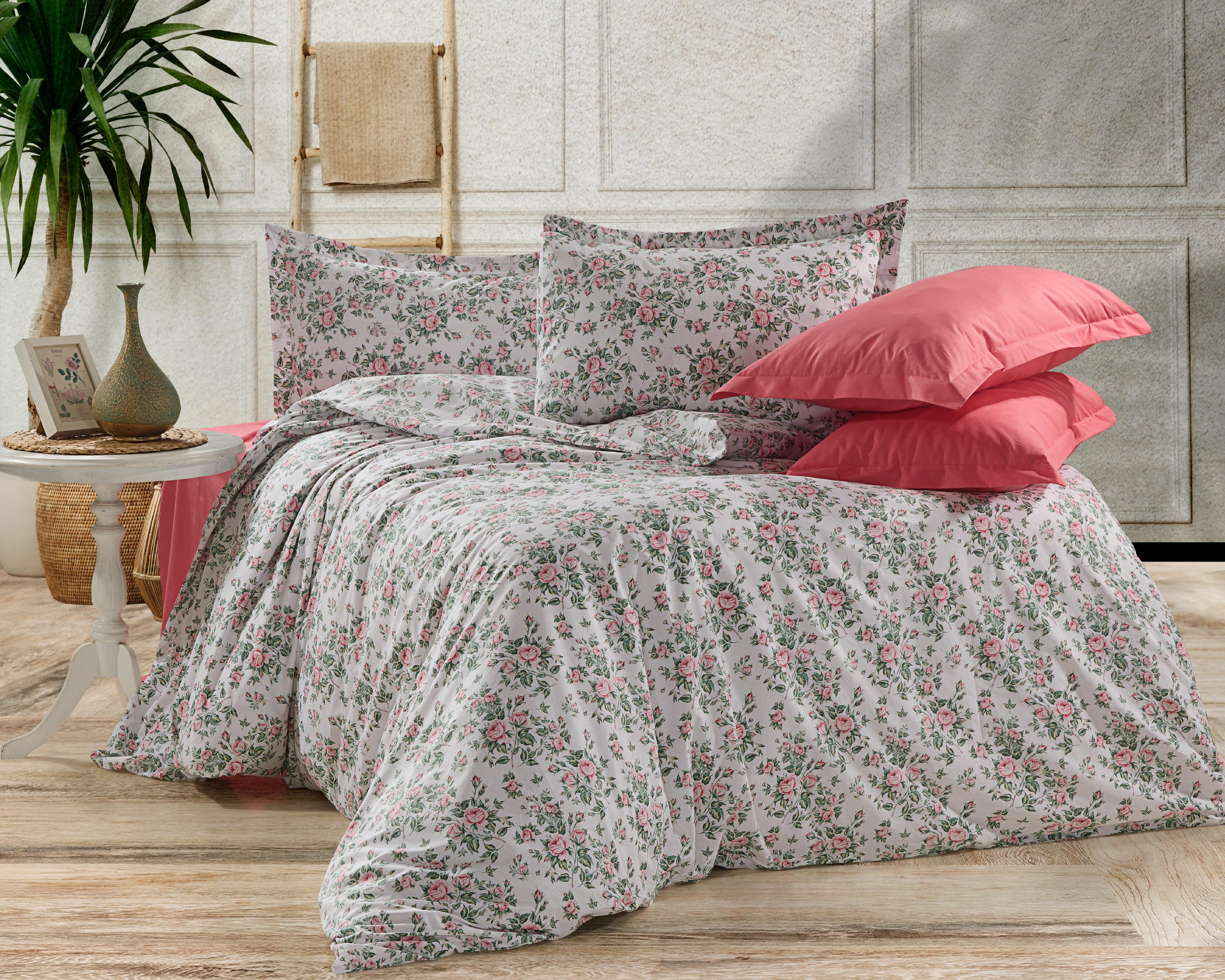 Parure housse de couette King Size 100% coton 60 fils – Literie premium 220×240 cm + drap plat 240×260 cm + 2 taies 50×70 cm – coffret cadeau avec ruban