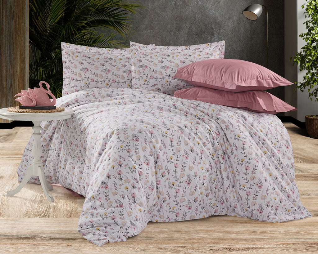 Parure housse de couette King Size 100% coton 60 fils – Literie premium 220×240 cm + drap plat 240×260 cm + 2 taies 50×70 cm – coffret cadeau élégant avec ruban