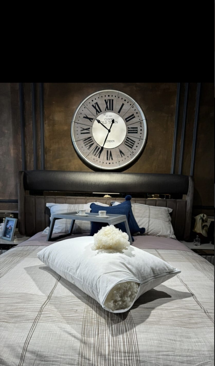 Oreiller Ferme en Laine Mérinos 50x70 – Garnissage 1250 g | Maison Royale Collection